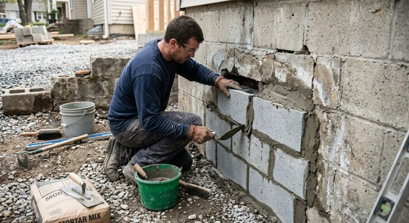 Block Wall Repair in Bartow County, GA