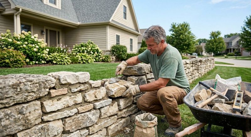 Brick Fence Repair in Woodstock, GA