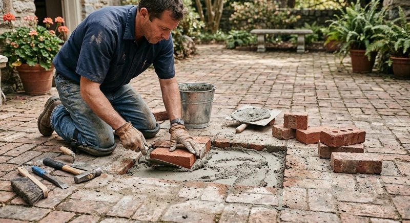 Brick Flatwork Repair in Forsyth County, GA