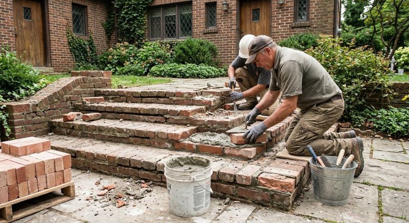 Brick Stairs Repair in Cobb County, GA