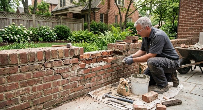 Brick Wall Repair in Bartow County, GA