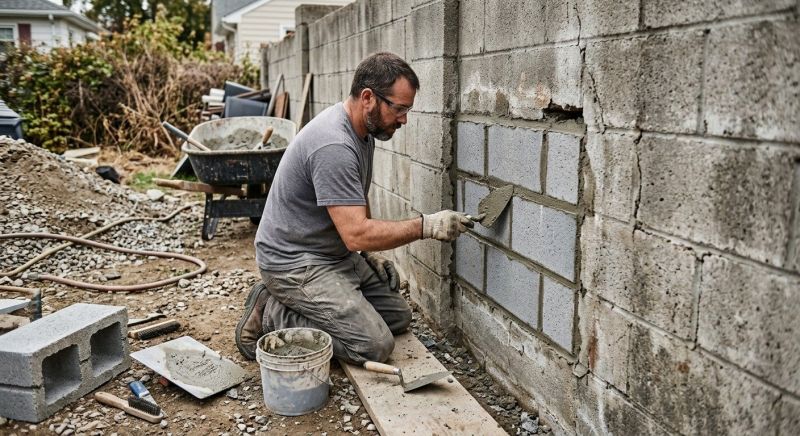 Cinder Block Repair in Woodstock, GA