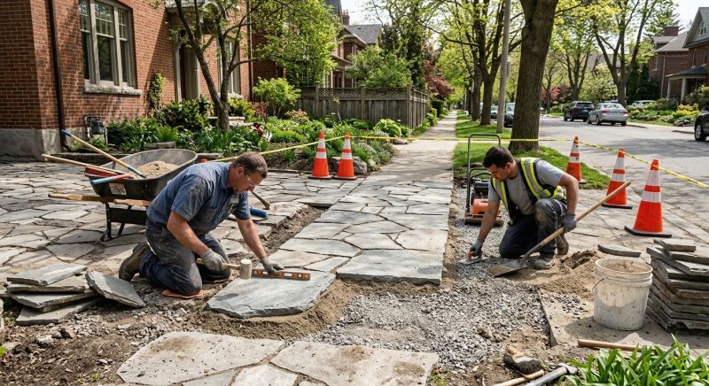 Stone Walkway Repair in Woodstock, GA