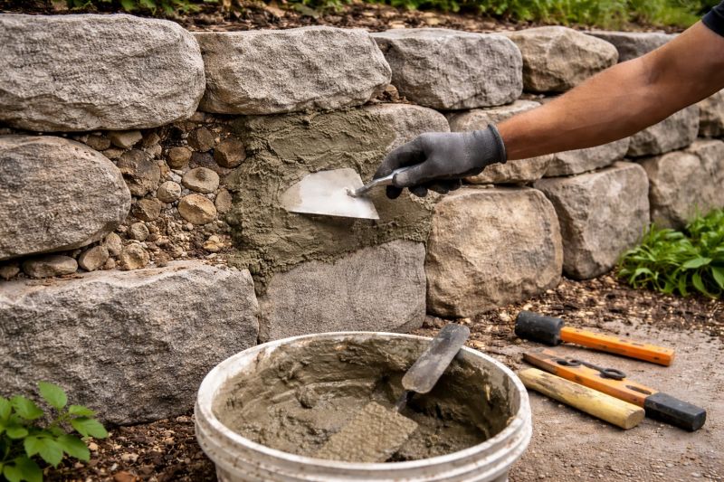 Stone Wall Repair in Duluth, GA